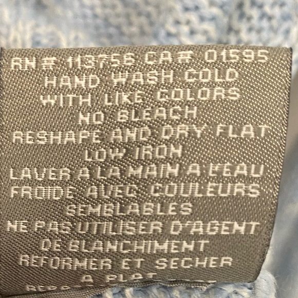 Beecher’s Brook Women’s Size Large Soft Blue Crew Neck Sweater Cable Knit Design - Picture 7 of 7